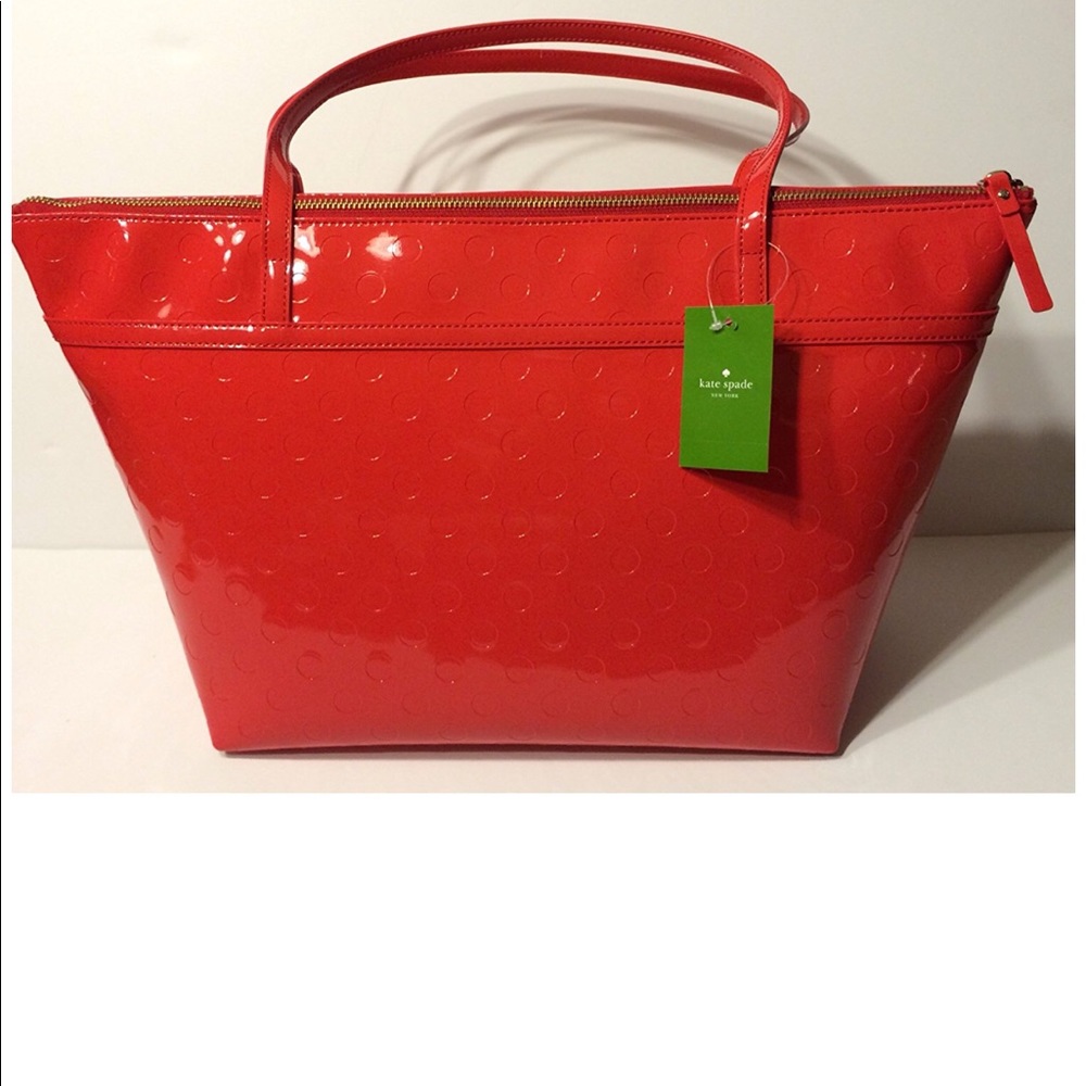 ♠️Kate Spade Sophia Embossed Chili Red Tote